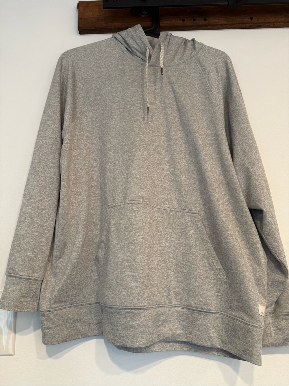 Vuori Heather Gray Lightweight Hooded Pullover